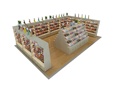 Modern Container Socks Counter 3d model Modern Container Socks Counter 3d model