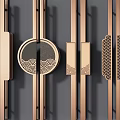 Handle metal handle hardware door handle 3d model