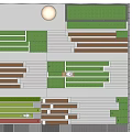 Modern Outdoor Stairs With Green And Brown Steps In Public Space Design