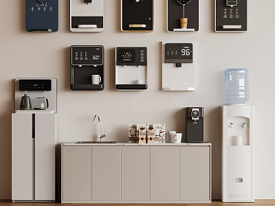 Daily Use Electrical Appliances In Modern Living Space 3d model