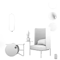 Nordic Single Chair Combination 3d model