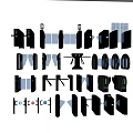 Public Facilities Access Control Turnstiles With Various Types And Security Features 3d model