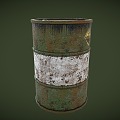 Industrial LOFT Oil Barrel Iron Barrel Old Oil Barrel 3d model