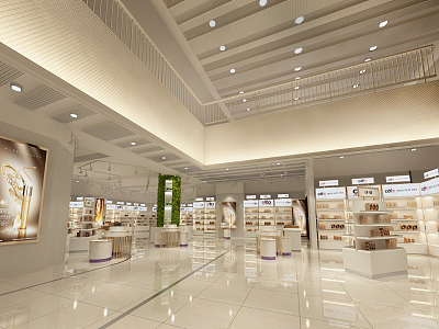 Modern Cosmetics Store Cosmetics Showroom 3d model