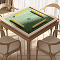 Modern Mahjong Table and Chair Mahjong Table and Chair Combination 3d model