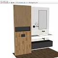 Modern Wooden Bathroom Cabinet With Mirror Countertop Sink And Faucet Design