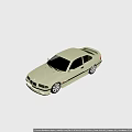 BMW Classic Sporty Car In Golden Beige Color With Modified Wheels And Sleek Body
