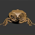 Decorative Golden Beetle Ornament With Intricate Patterns For Home Living