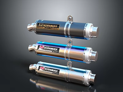 Car exhaust pipe exhaust pipe muffler car muffler 3d model