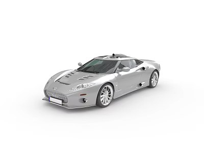 Silver Convertible Sports Car With Sleek Design And Alloy Wheels 3d model
