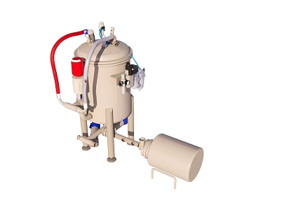 Isobaric tank for filling with CIP system 3d model