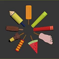 Colorful Popsicles With Various Shapes And Vibrant Colors For Summer Treats
