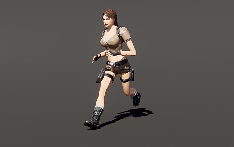 Laura on the run. 3d model