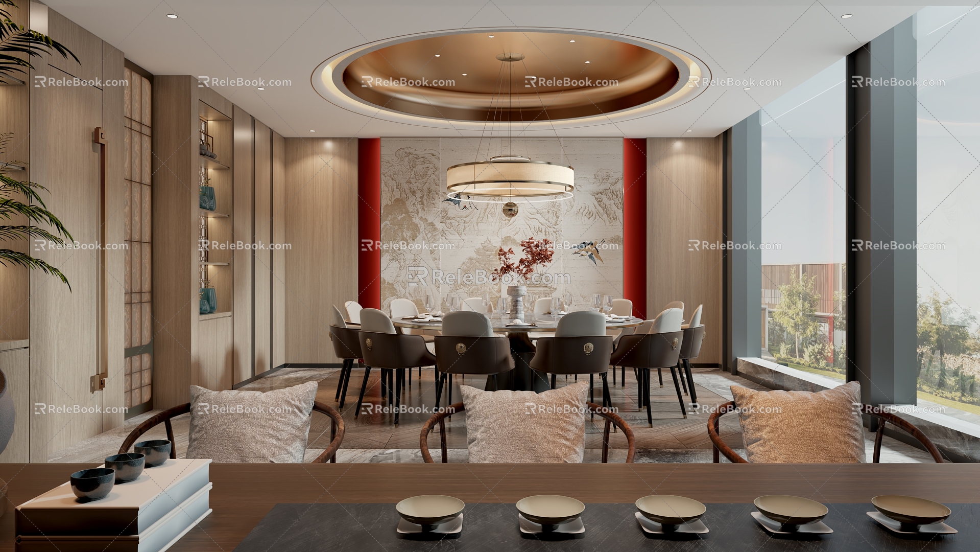 Modern large private room 3d model