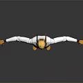 Humanoid Creature Character Featuring Yellow Horns White Body And Yellow Limbs