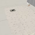 Modern Cream Style Carpet Fabric Square Carpet 3d model