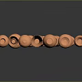 Artistic Orange Vase Sculptures Featuring Various Shapes In Creative Display Arrangement