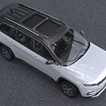 White Jeep SUV With Green License Plate And Modern Exterior Design