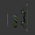 Compound Bow With Arrow And Quiver In Modern 3D Render Design 3d model