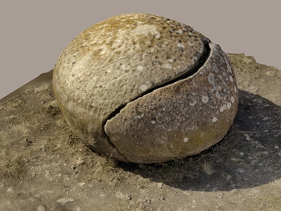 egg stone block rock reef boulder cobblestone terrain 3d model