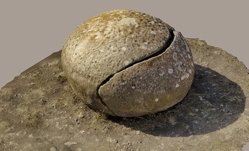 egg stone block rock reef boulder cobblestone terrain 3d model