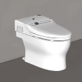 Sleek Smart White Toilet With Modern Design In Minimalist Bathroom Space