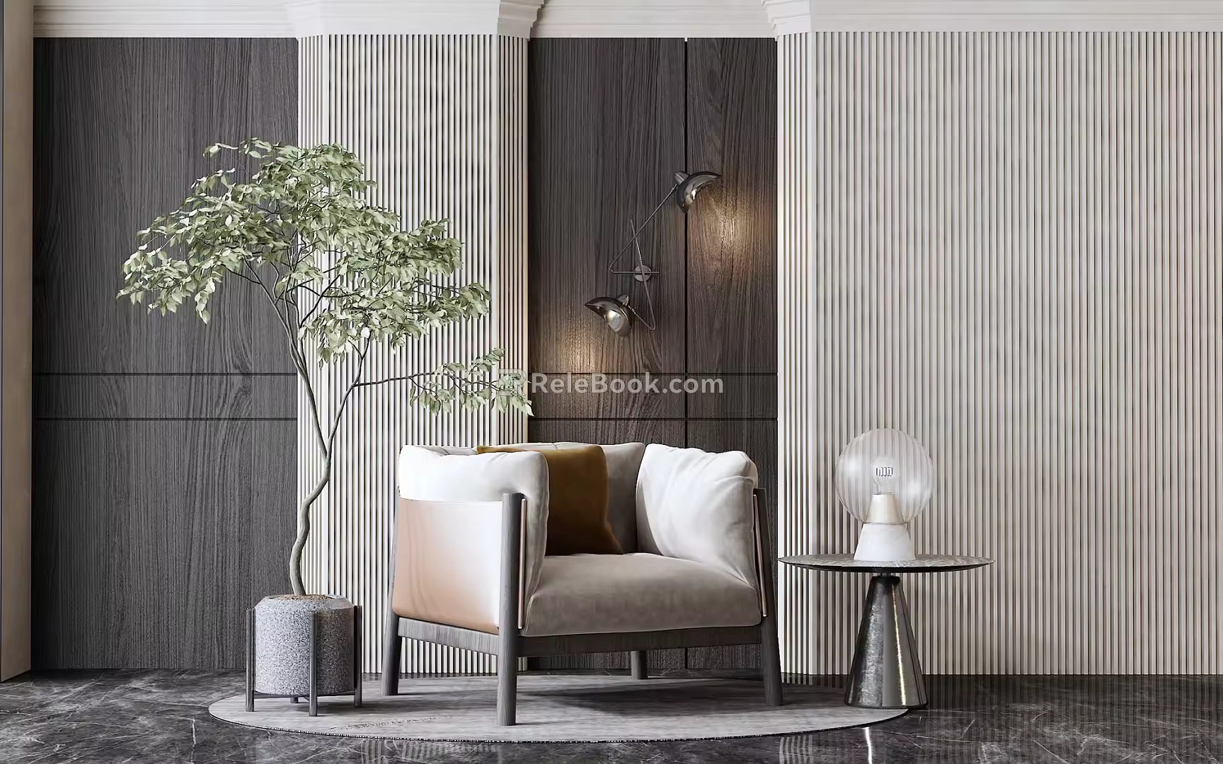 Modern single sofa 3d model