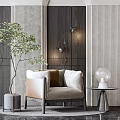 Modern single sofa 3d model