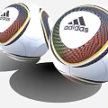 Adidas Footballs As Sports Equipment With Colorful Patterns And Brand Logo