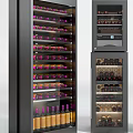 Modern Wine Coolers With Glass Doors Temperature Control And Multiple Shelves