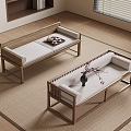 New Chinese Luohan Bed Luohan Collapse 3d model