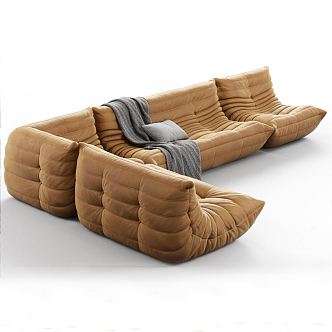 Modern corner sofa multiplayer sofa 3d model