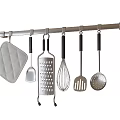 Hanging Kitchen Utensils Set With Pot Holder Spatula Grater Whisk And Slotted Spoon