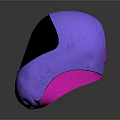 Purple Full Face Helmet With Shiny Glossy Surface And Black Visor