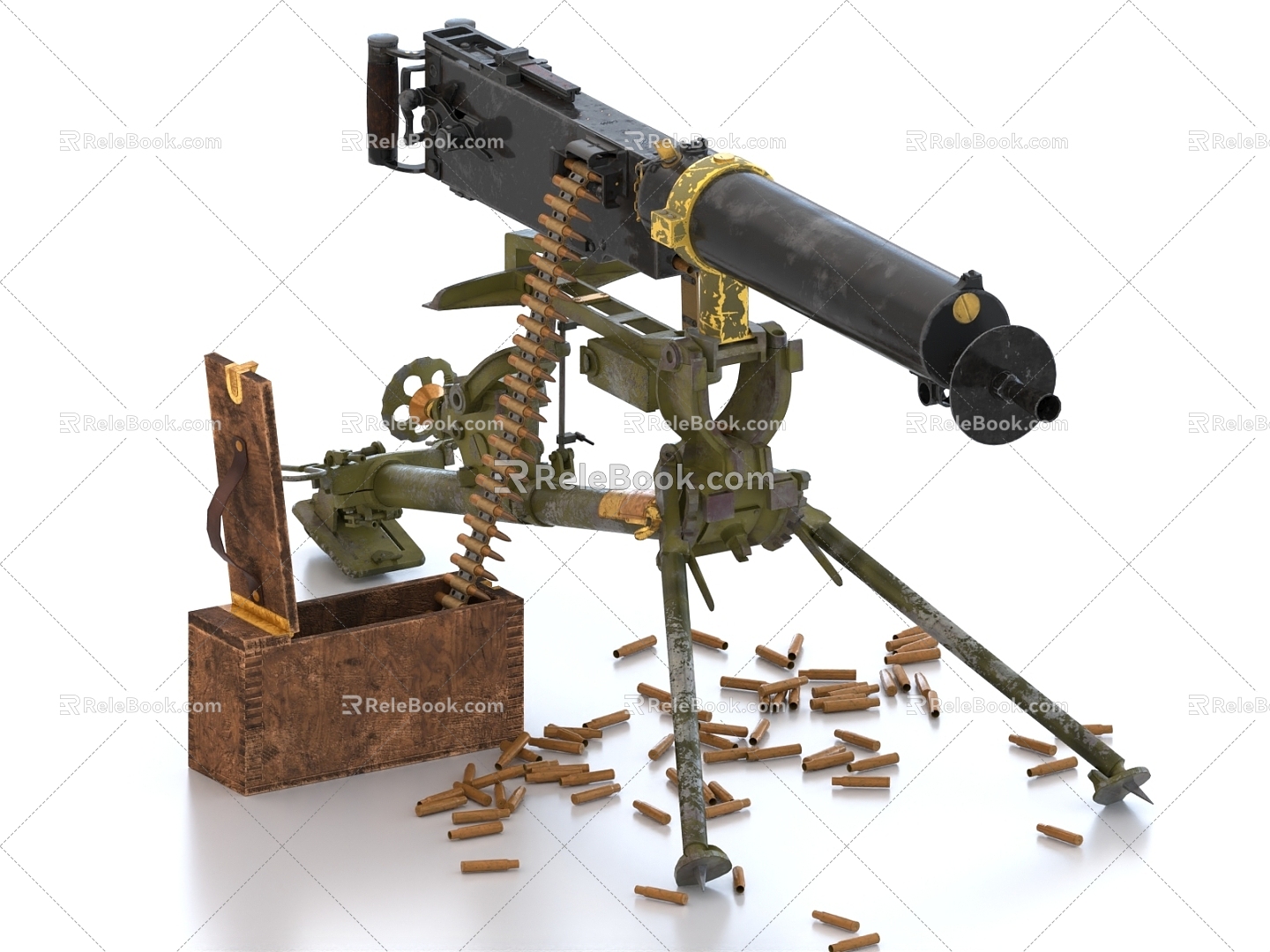 Maxim heavy machine gun machine gun light machine gun 3d model