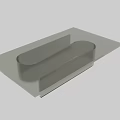 Modern Sleek Coffee Table Featuring Glass Tabletop And Metallic Support Structure Design 3d model
