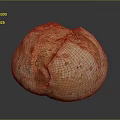 Artisan Bread With Crusty Surface And Flour Dusting On Dark Background