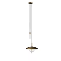 Modern Minimalist Pendant Light With Gold Metal Rod And Cylindrical Glass Shade