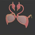 Stylish Pink Swan Shaped Sunglasses Fashion Jewelry Accessory With Unique Design