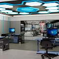 Modern Classroom Computer School Classroom Computer Room Computer Room Computer Classroom Computer Room Multimedia Classroom Computer Desk and Chair 3d model