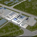 Modern Industrial Plant Facility With Multiple Buildings Storage Tanks And Green Surroundings
