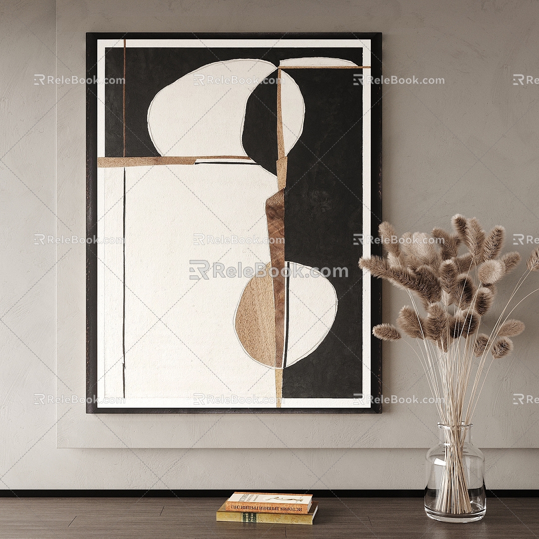 Quiet Decorative Painting Zen Hanging Painting Decorative Painting 3d model