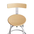 Modern Bar Stools With Metal Frames And Different Colored Seats Design 3d model