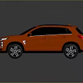 Orange SUV Exterior Design With Modern Sporty Style And Reflective Surface Details