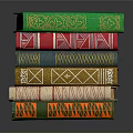 Stacked Books With Colorful Covers And Various Patterned Designs For Home 3d model