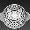 Light Green Household Colander With Perforated Design And Dual Handles For Kitchen Use