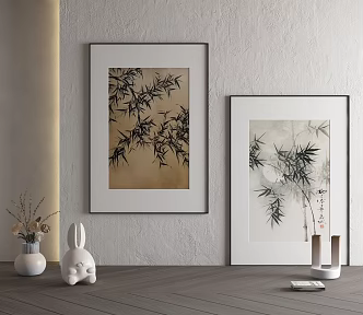 New Chinese Plant Painting Decorative Painting 3d model
