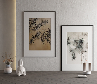 New Chinese Plant Painting Decorative Painting 3d model