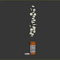 Orange Pill Bottle With Scattered Pills And Small Cap For Essential Daily Use