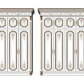 Classical White Wardrobe With Ornate Gold Carvings And Decorative Cabinet Doors